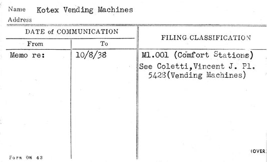 Kotex Vending Machines