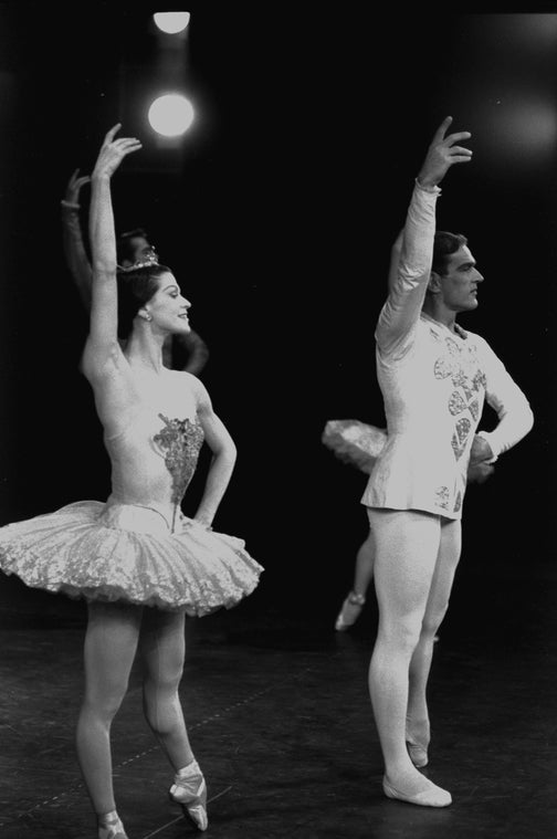 New York City Ballet production of "Pas de Dix" with Melissa Hayden and Andre Eglevsky, choreography by George Balanchine (New York)