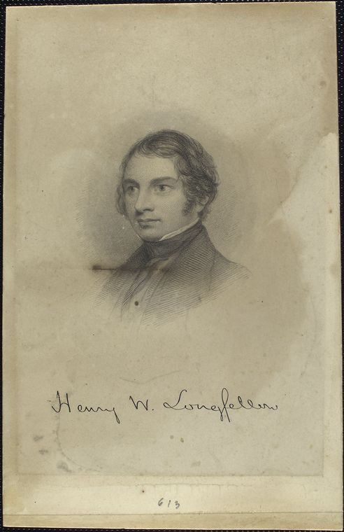 Henry W. Longfellow as a young man