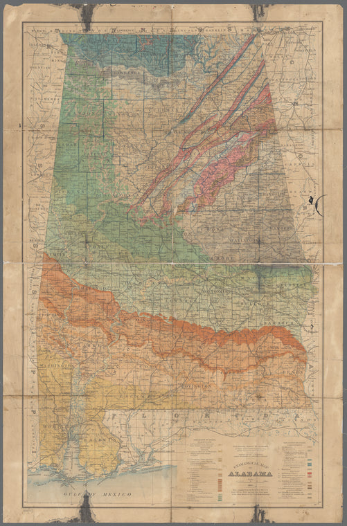 Geological map of Alabama
