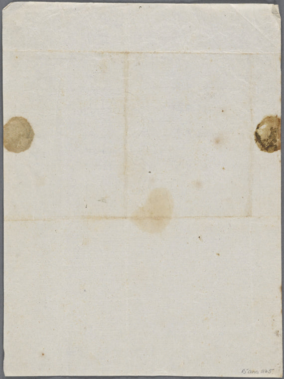 Autograph letter unsigned to Lord Byron, ?January-?March 1818
