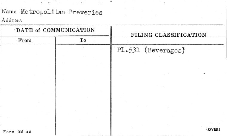 Metropolitan Breweries