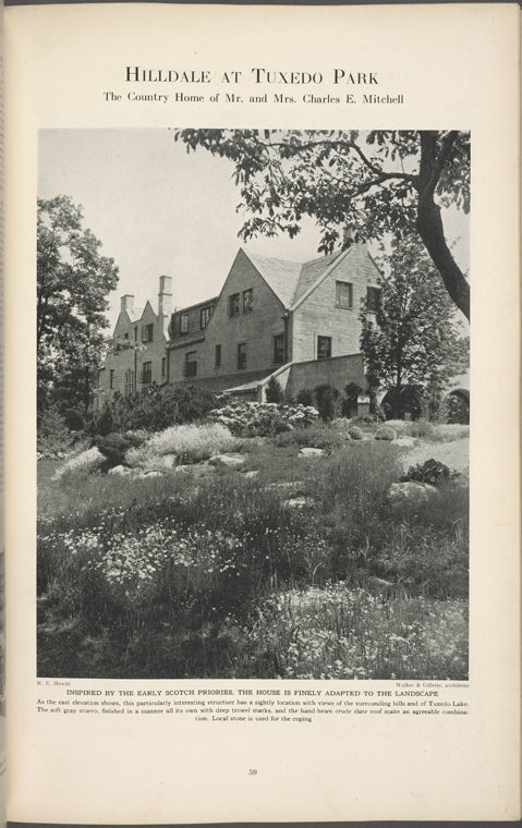 Hilldale at Tuxedo Park - The country home of Mr. and Mrs. Charles E. Mitchell.