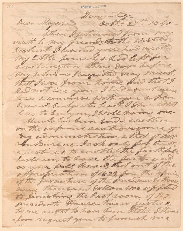 Andrew Jackson to William B. Lewis