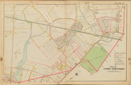 Union County, Double Page Plate No. 13 [Map bounded by Maple Ave., N. Broad St., Morris Ave.]