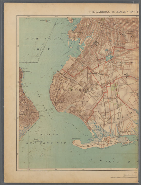 Double Page Plate No. 4: The Narrows to Jamaica Bay - Coney Island North to Brooklyn