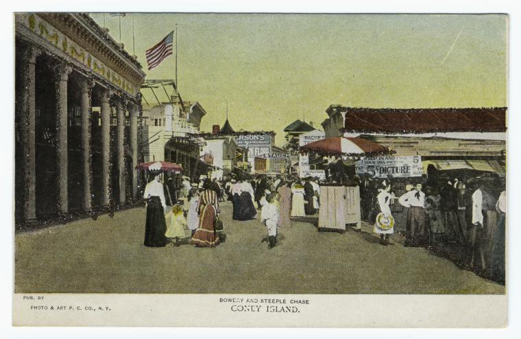 Bowery and steeple chase.  Coney Island