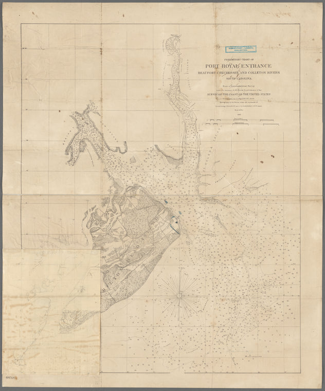 Preliminary chart of Port Royal entrance, Beaufort, Chechessee and Colleton Rivers, South Carolina
