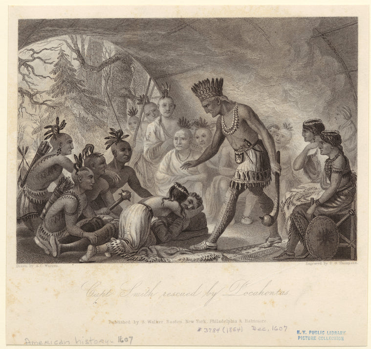 Capt. Smith rescued by Pocahontas