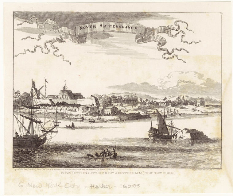 View of the city of New Amsterdam (now New York)