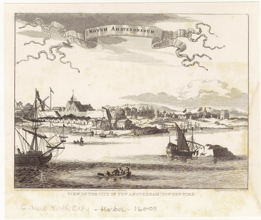 View of the city of New Amsterdam (now New York)