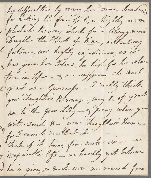 Unidentified sender to Robert Ker Porter, autograph letter (incomplete)