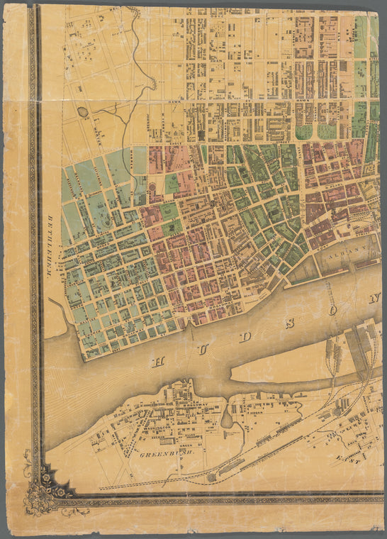 Map of the city of Albany: with villages of Greenbush, East Albany & Bath, N.Y.