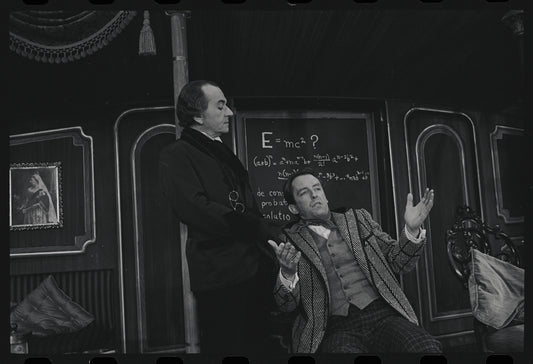 Martin Gabel and Fritz Weaver in the stage production Baker Street