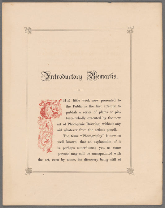 The pencil of nature