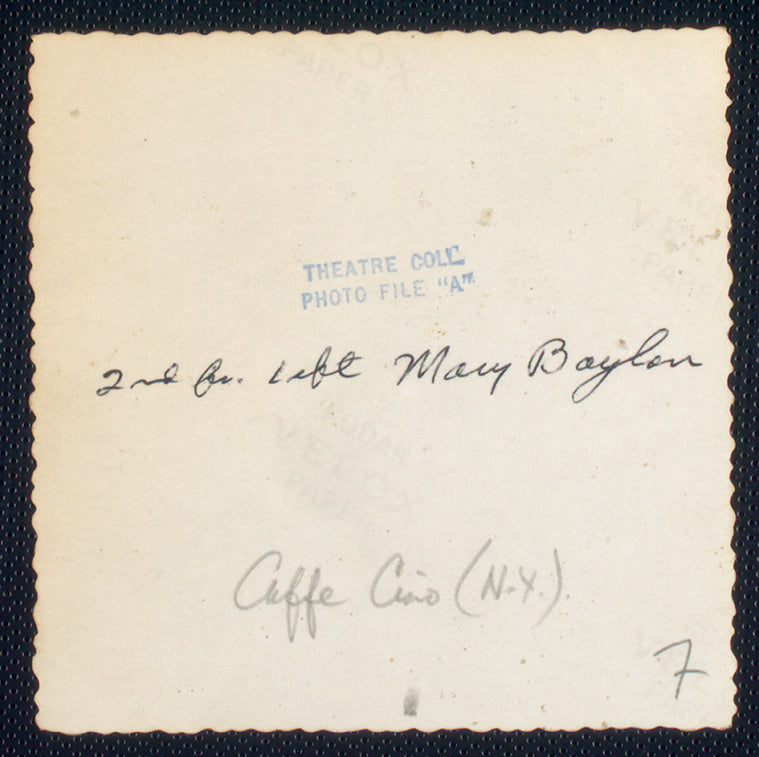 Caffe Cino. Mary Boylan, second from left