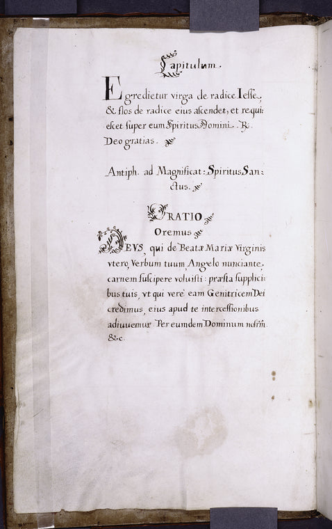 Antiphon and prayer, part of later addition