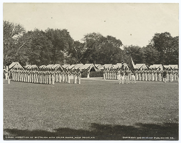 Inspection of Battalion with Color Guard.