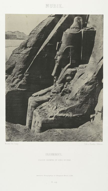 Nubie. Ibsamboul, colosse oriental du spéos de phrè.
