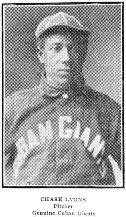 Chase Lyons, Pitcher genuine Cuban Giants.