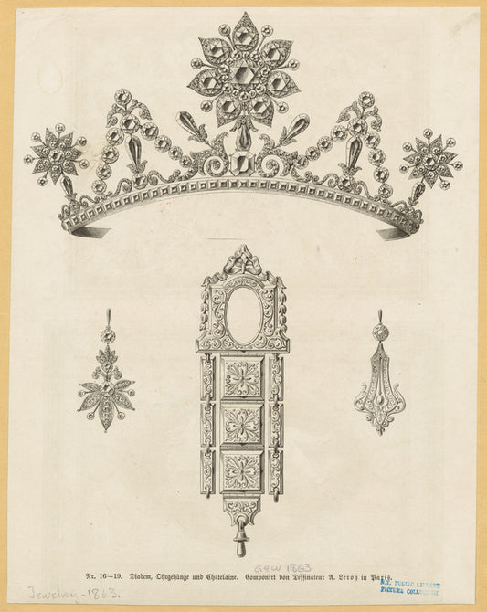 Diadem, Ohrgehänge und Châtelaine