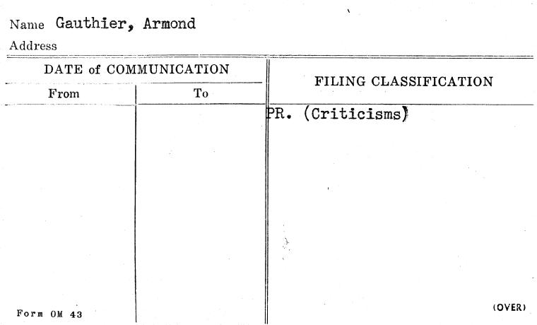 Gauthier, Armond