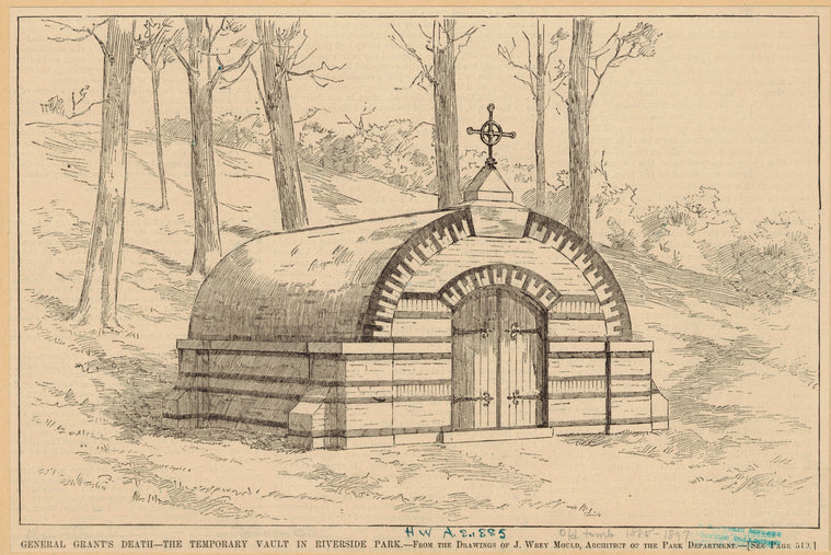 General Grant's death--the temporary vault in Riverside Park