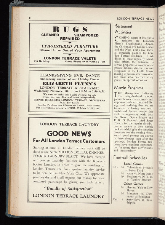 London Terrace news