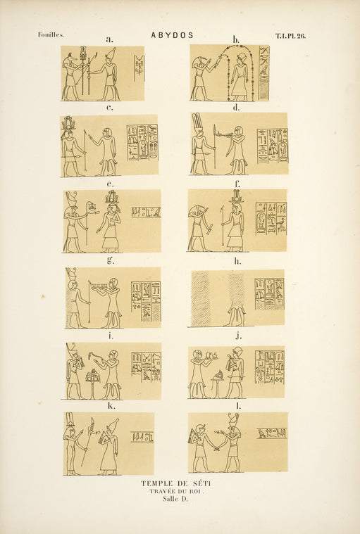 Abydos. Temple de Séti. Travée du roi. Salle D.