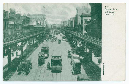 Elevated road and Bowery, New York