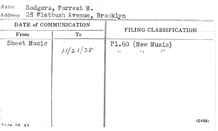 Rodgers, Forrest M.