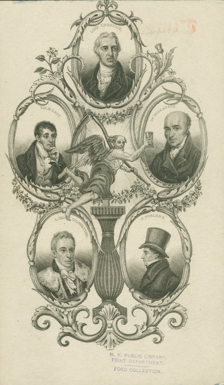 Lord Liverpool, Dr. Wollaston, T. Furlong, Lord Colohester, Sir H. Davy