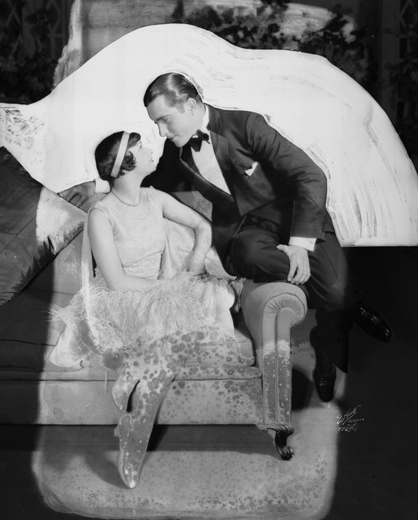 Unidentifed actors in scene from Kitty's Kisses