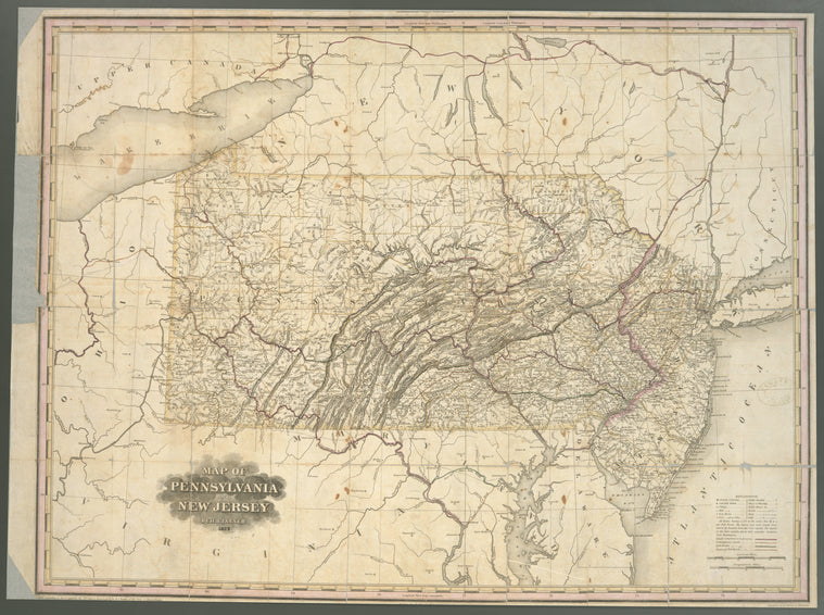 Map of Pennsylvania and New Jersey