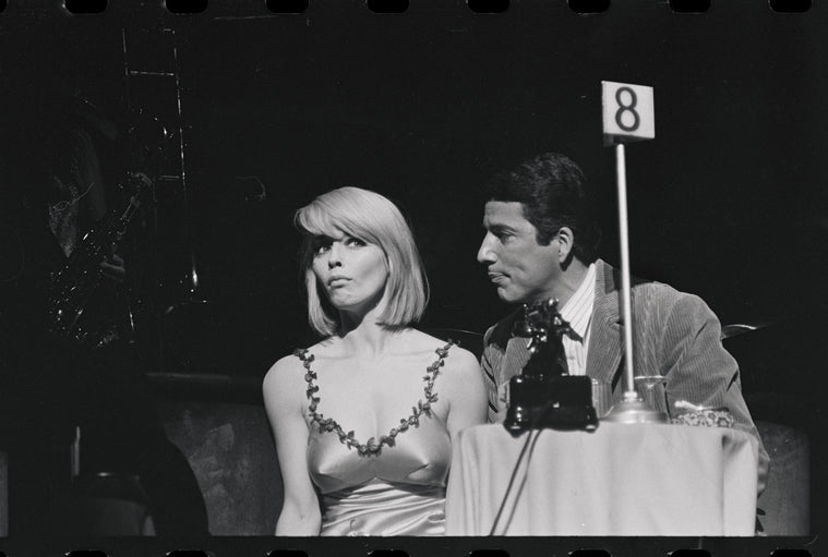 Jill Haworth and Bert Convy in the stage production Cabaret