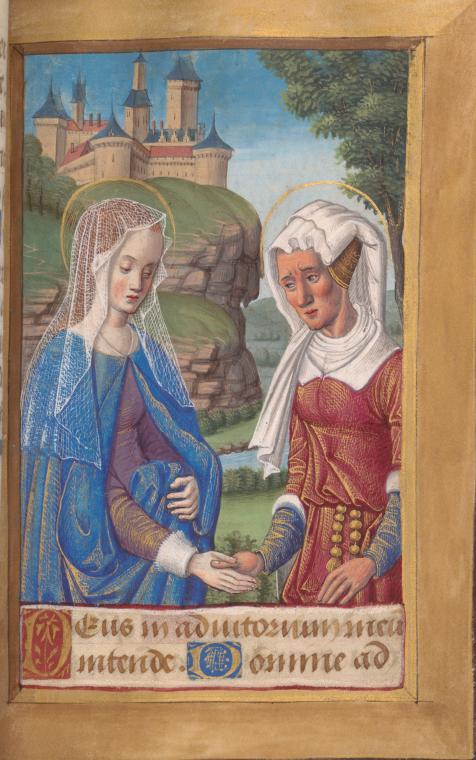 Visitation with Mary and Elizabeth, neither visibly pregnant