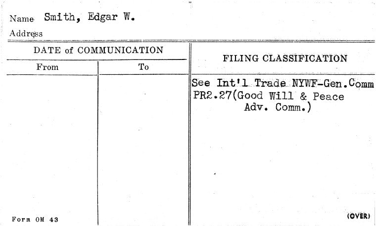Smith, Edgar W.