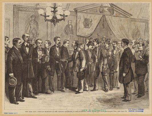 New York City -- popular reception to the visiting governors, in the Governor's room in the City Hall, September 5th