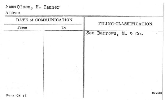 Olsen, H. Tanner
