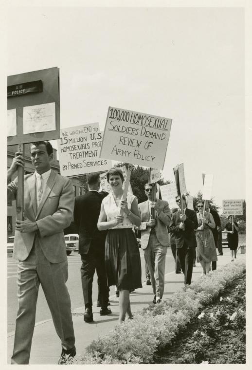 Lilli Vincenz in picket line