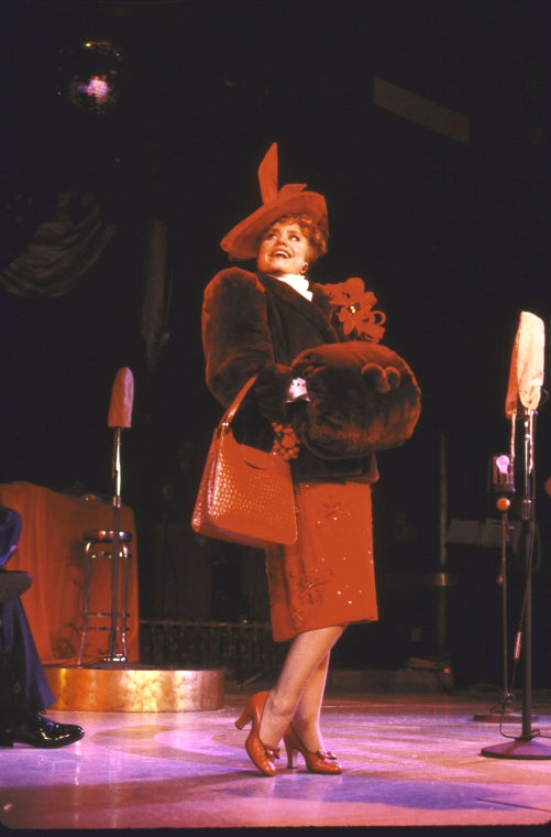 Actress Crissy Wilzak in a scene fr. the Broadway musical "The 1940's Radio Hour." (New York)