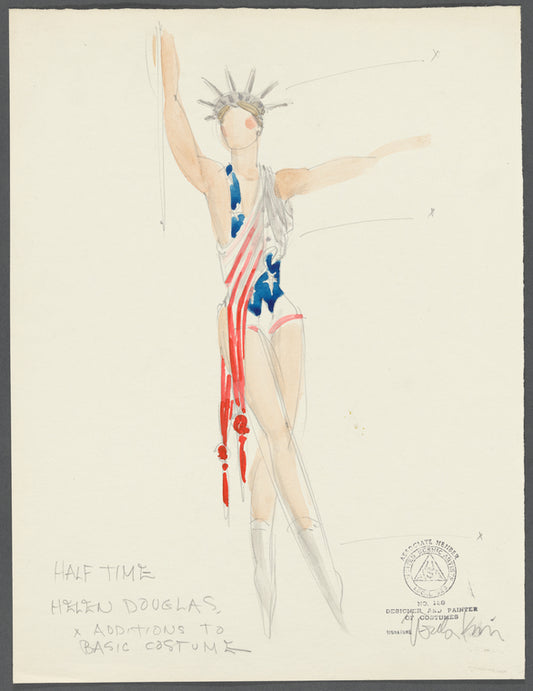 Half Time: Sketch for additions to basic costume (Helen Douglas)