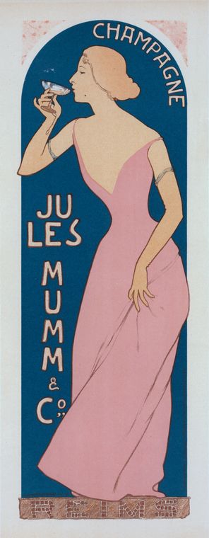 Affiche pour le "Champagne Jules Mumm".