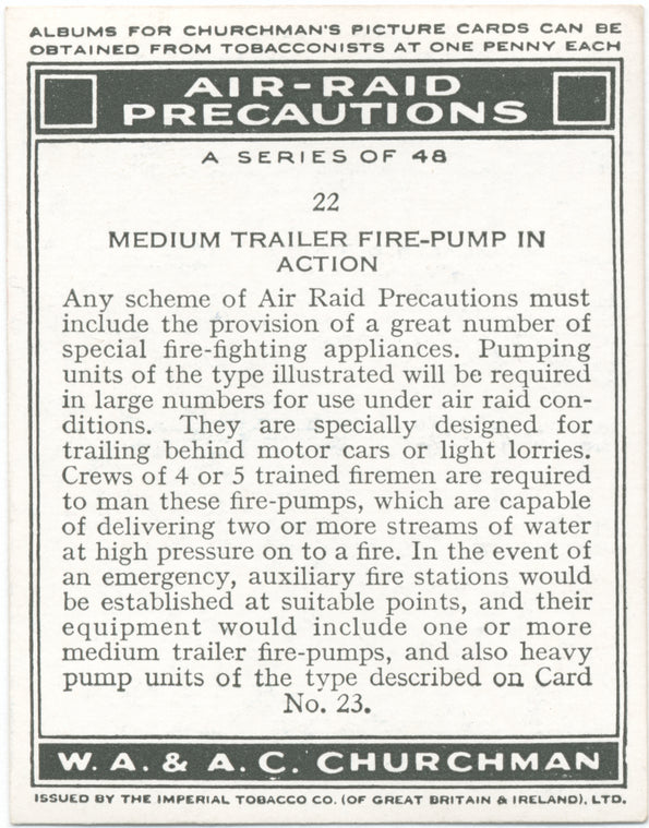 Medium trailer fire-pump in action.