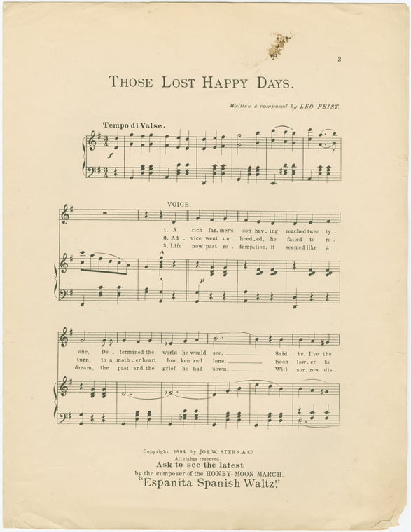 Those lost happy days