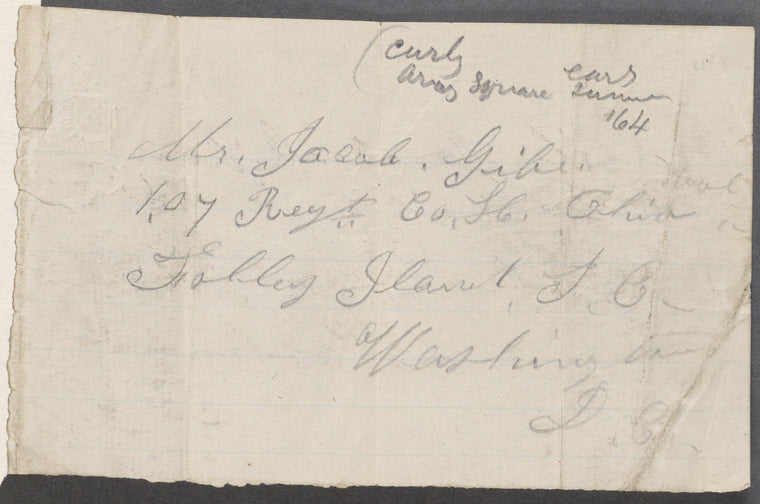 Memo about Jacob Gib, wounded soldier.