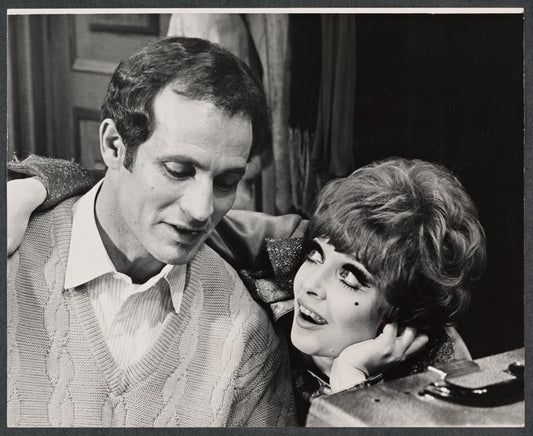 Larry Kert and Anita Gillette in the stage production Cabaret