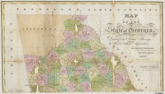 Map of the state of Georgia: drawn from actual surveys and the most authentic information