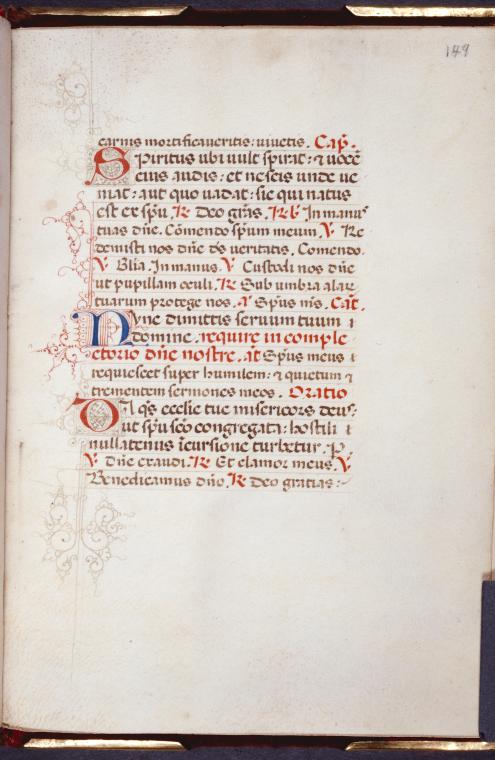 Explicit of text. Rubrics and initials
