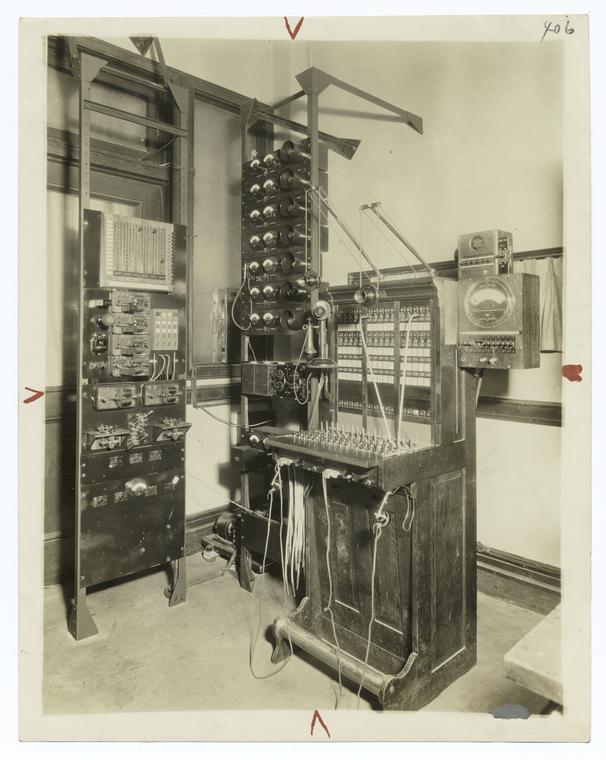 View of Control Room of Station WJZ, New Jersey.